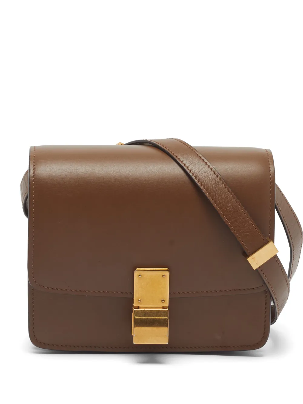 Celine Pre-Owned 2017 small Classic Box crossbody bag - Marrone