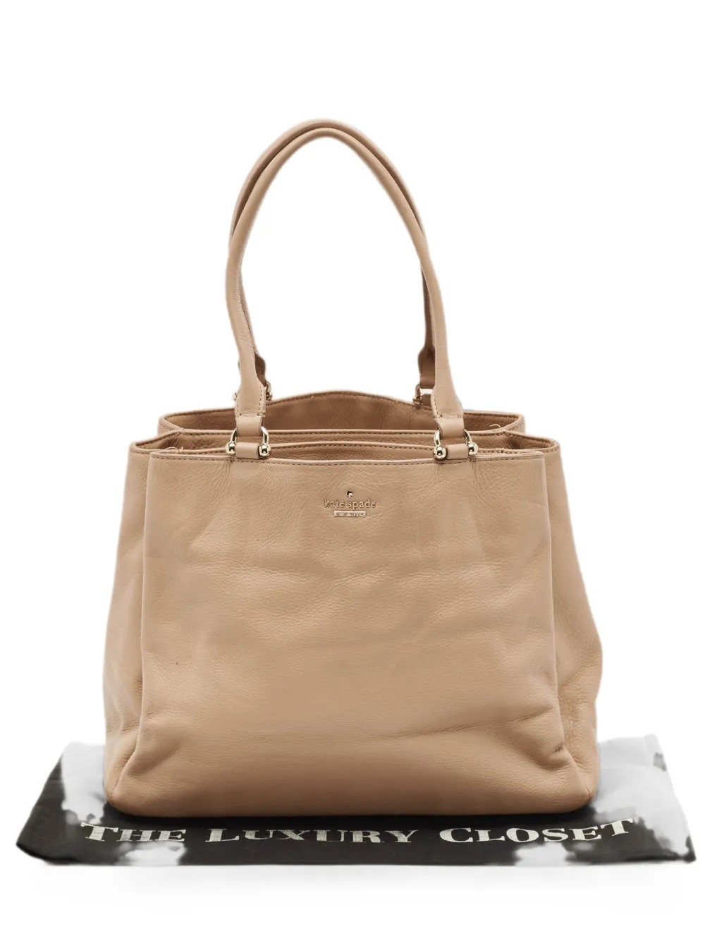Pre-owned Kate Spade Lombard Street Neve Leather Tote Bag In Neutral