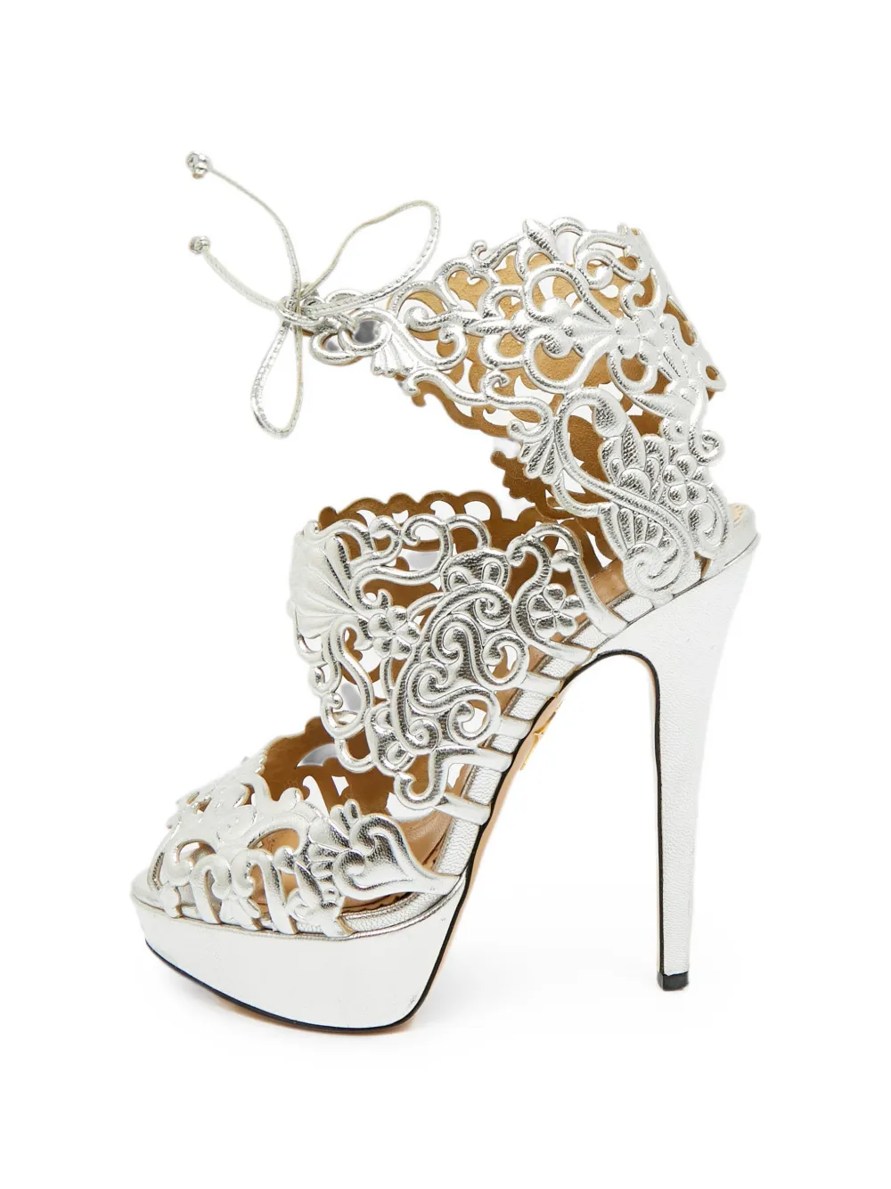 Charlotte Olympia Sandali Belinda con plateau - Argento