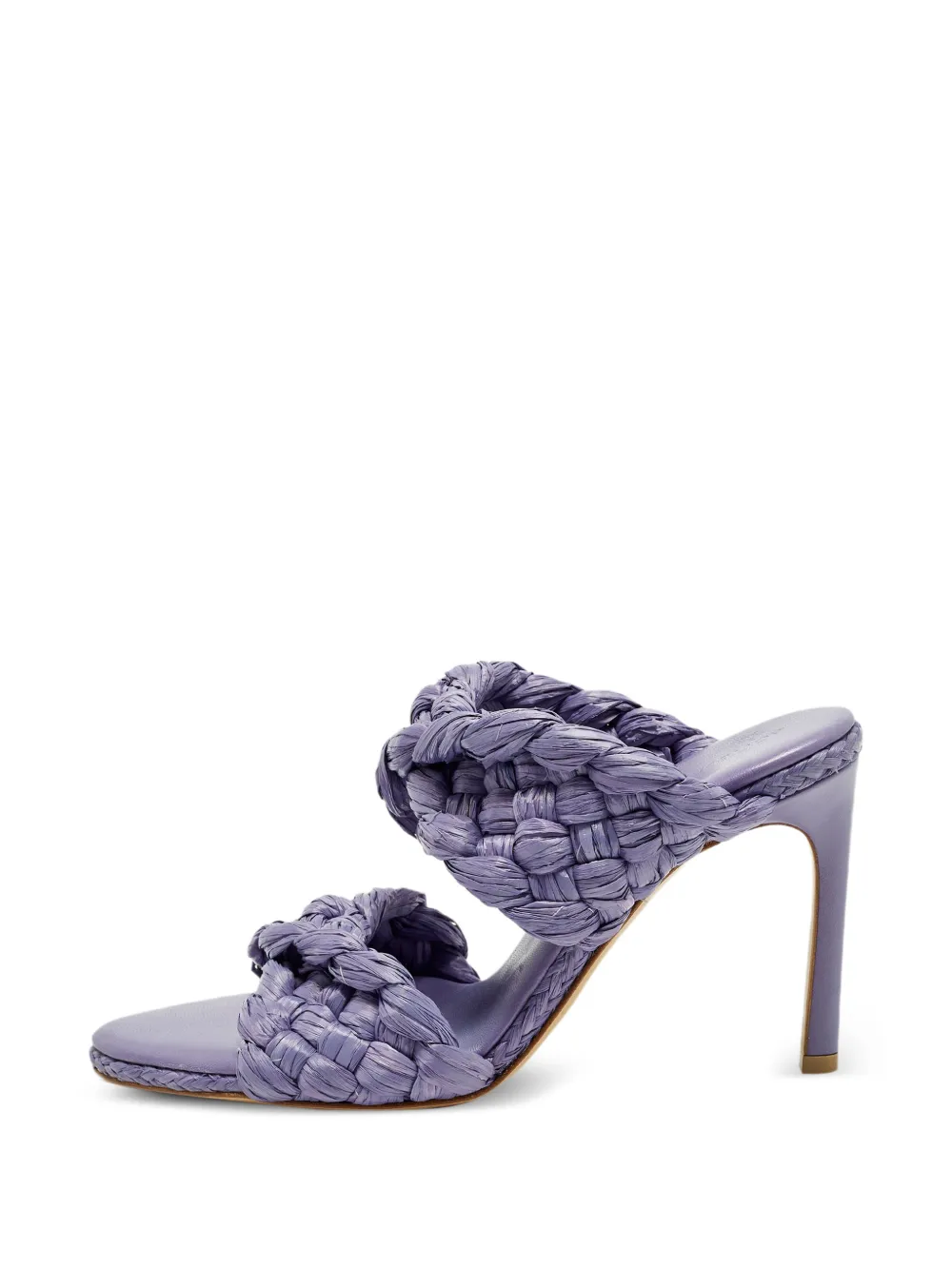 Bottega Veneta Pre-Owned Stretch raffia heeled sandals - Viola