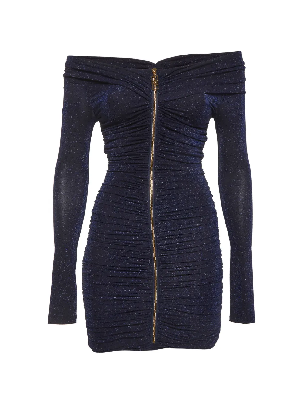 Elisabetta Franchi Abito corto con ruches - Blu