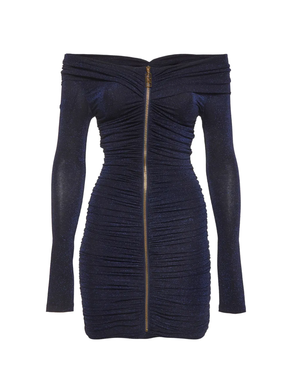 Elisabetta Franchi Abito corto con ruches - Blu