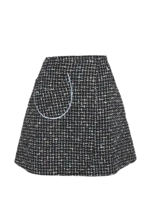 PRADA チェック柄 タイトスカート 36 Prada チェック スカート | ブルー | FARFETCH JP