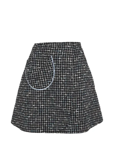 Christian Dior Pre-Owned tweed wrap mini skirt