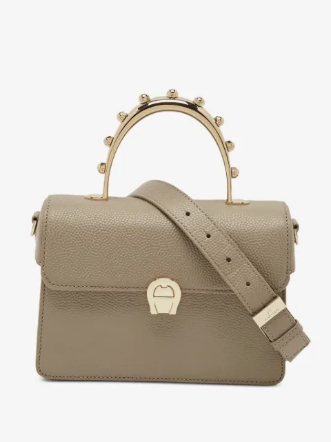 Aigner Vintage small Genoveva Pearl top-handle leather tote bag