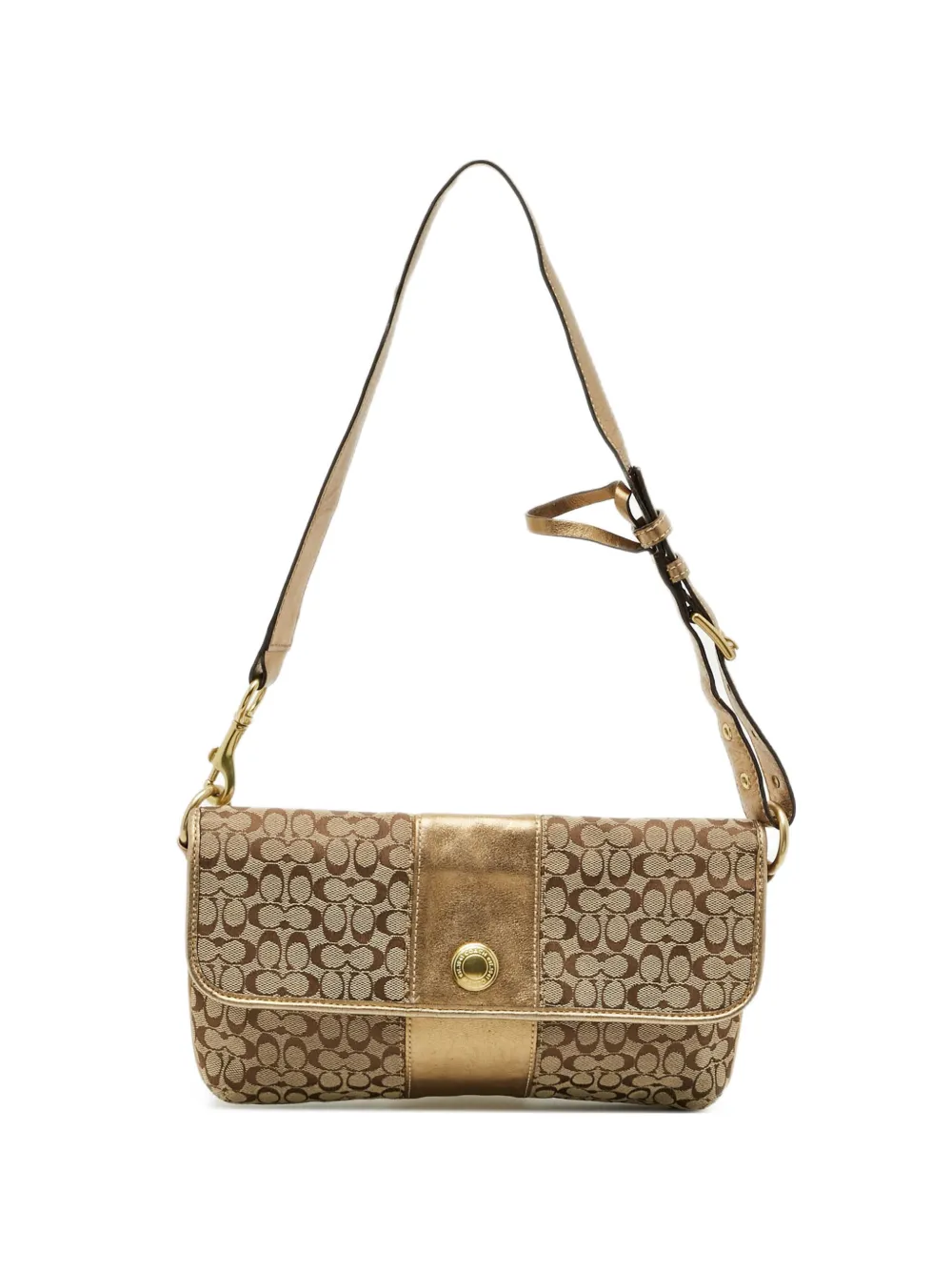 Coach Signature Canvas foldover shoulder bag - Toni neutri