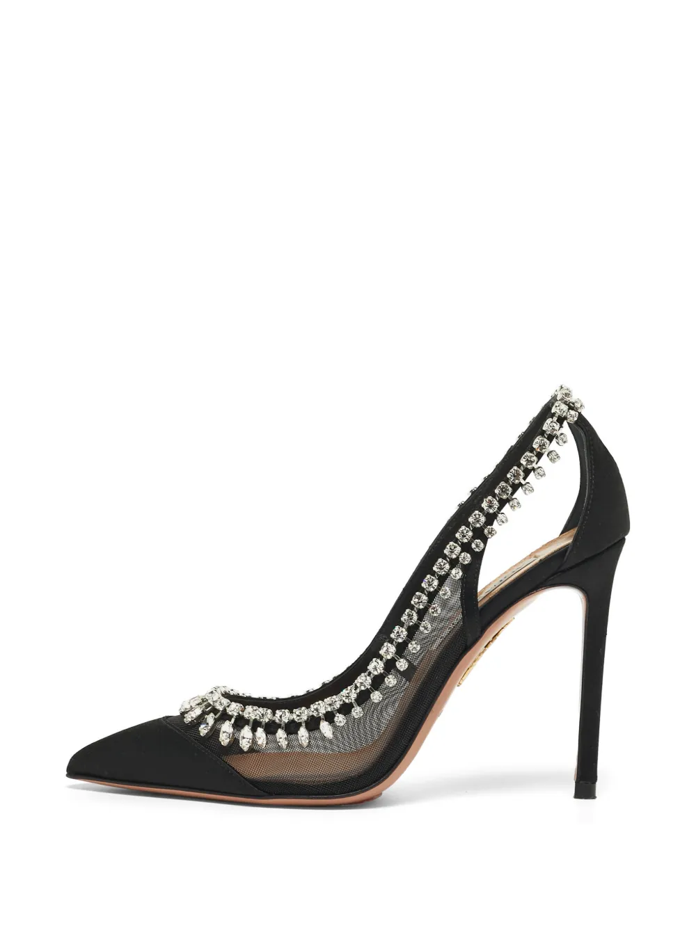 Aquazzura Crystal Crush mesh pumps - Nero