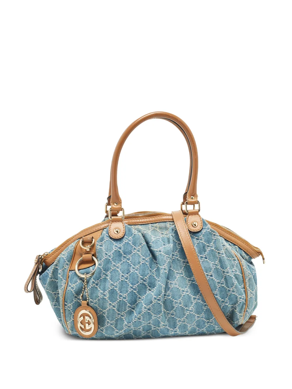 Gucci Pre-Owned 2000s medium Sukey GG denim tote bag - Blu