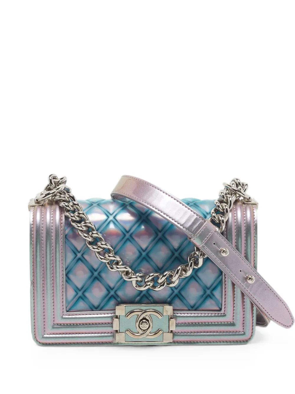 CHANEL Pre-Owned Borsa a tracolla Boy trapuntata 2018 - Blu