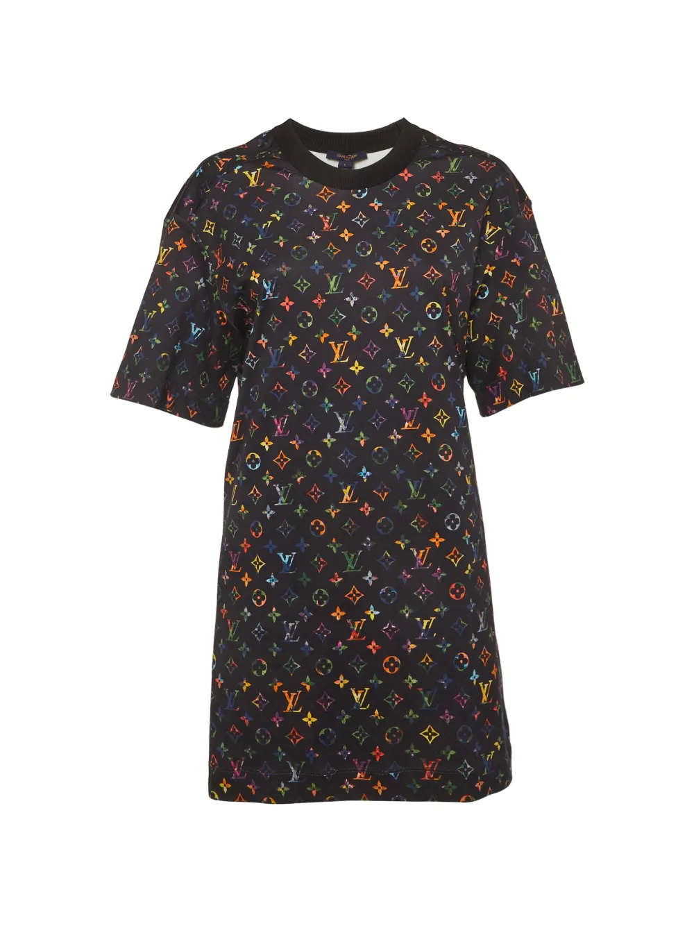 Louis Vuitton Pre-Owned monogram short-sleeves midi dress - Schwarz