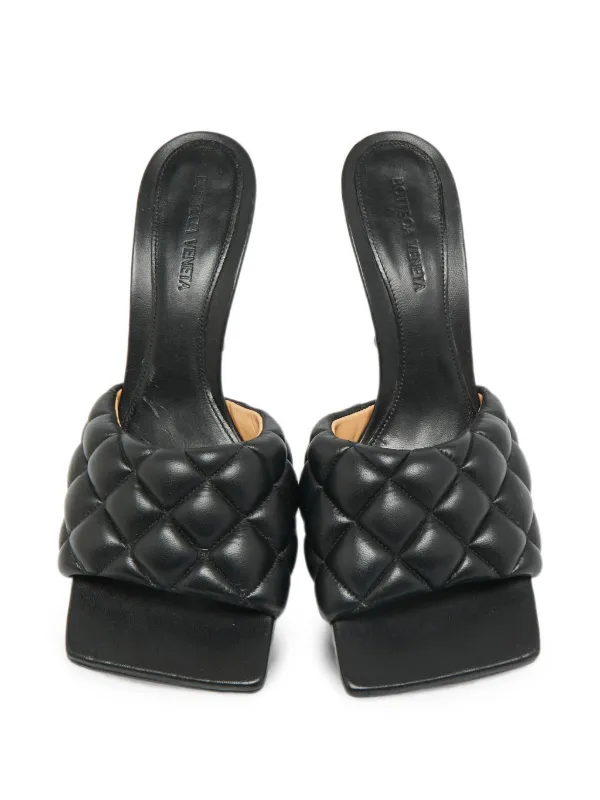 Bottega Veneta Pre-Owned Lido キルティング サンダル | ブラック