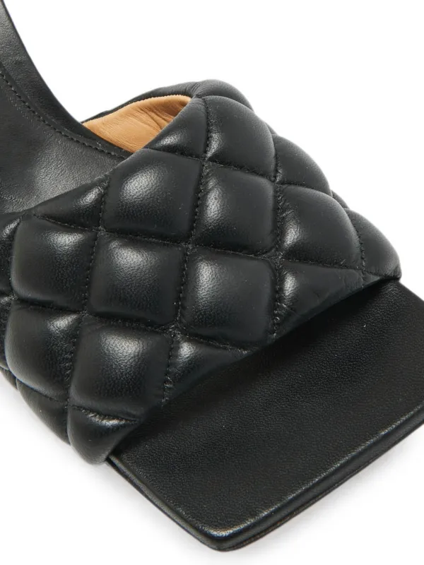 Bottega Veneta Pre-Owned Lido キルティング サンダル | ブラック