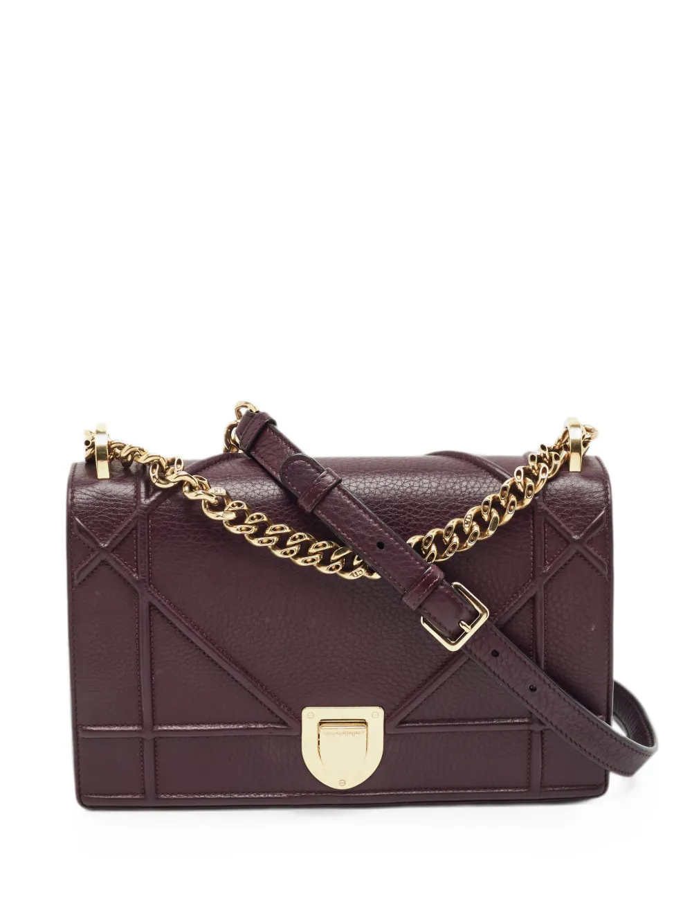 Christian Dior Pre-Owned 2017 medium Diorama geometric shoulder bag - Braun