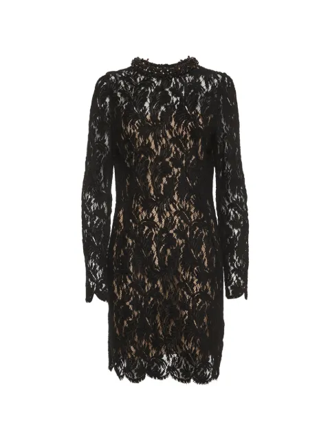 Lanvin Pre-Owned 2014 bead-embellished lace mini dress