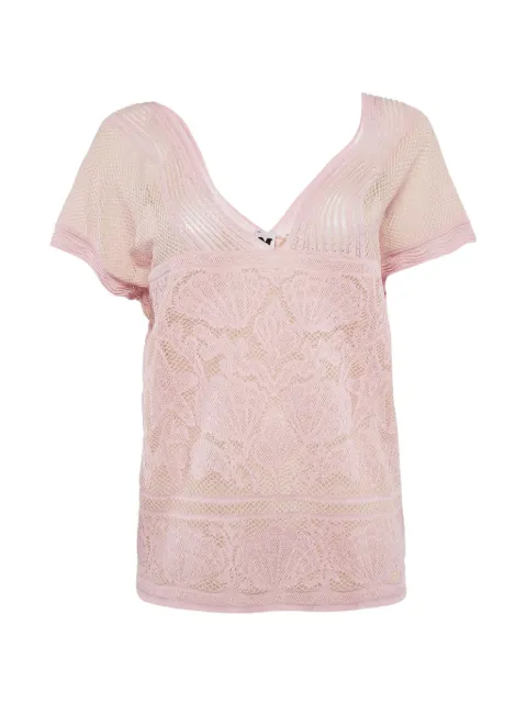 Missoni Pre-Owned seashell-motif V-neck top