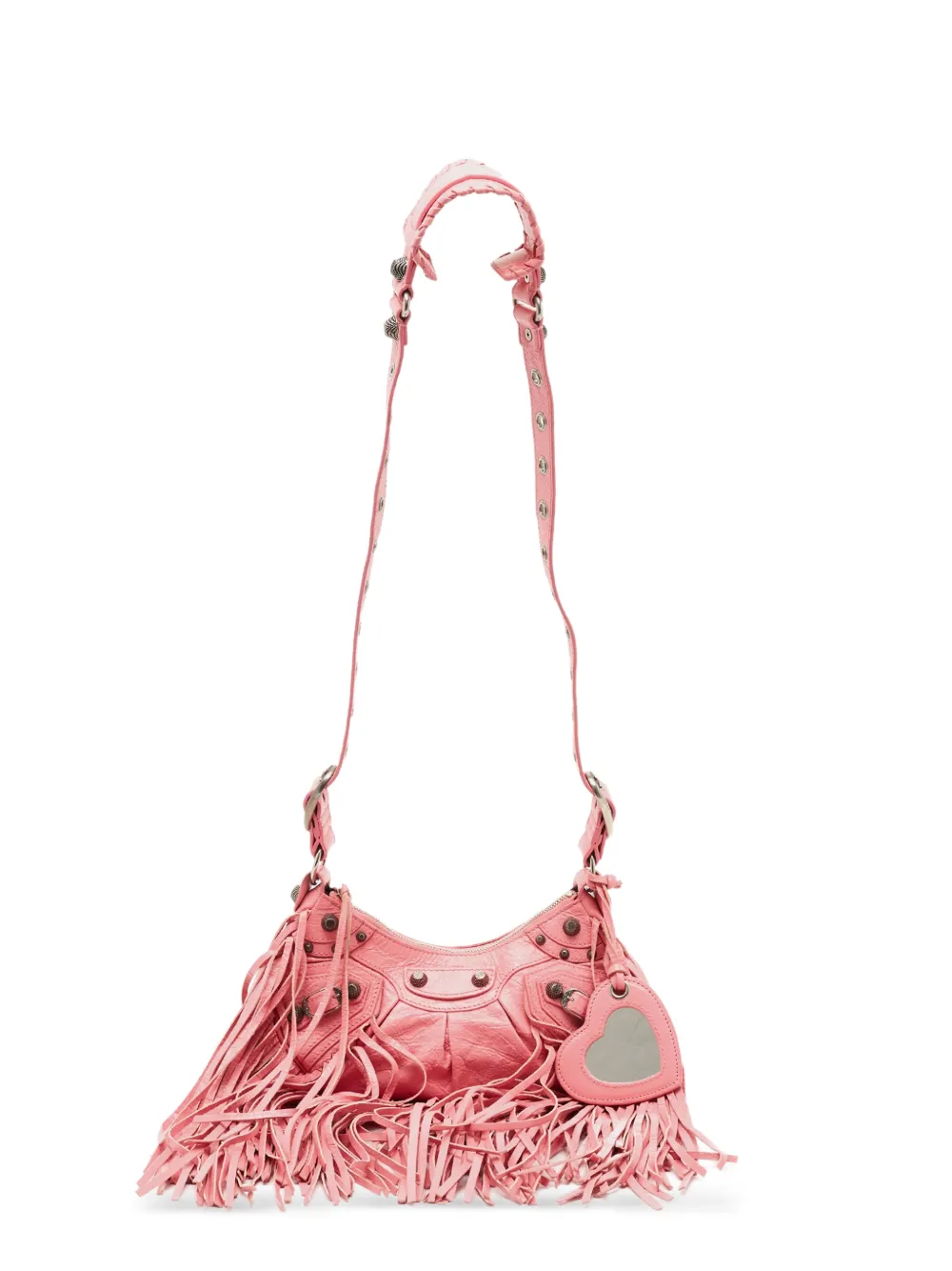 Balenciaga Pre-Owned XS Le Cagole fringe shoulder bag - Rosa