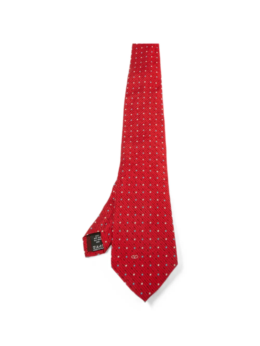 Valentino Garavani Pre-Owned jacquard-woven tie - Rosso
