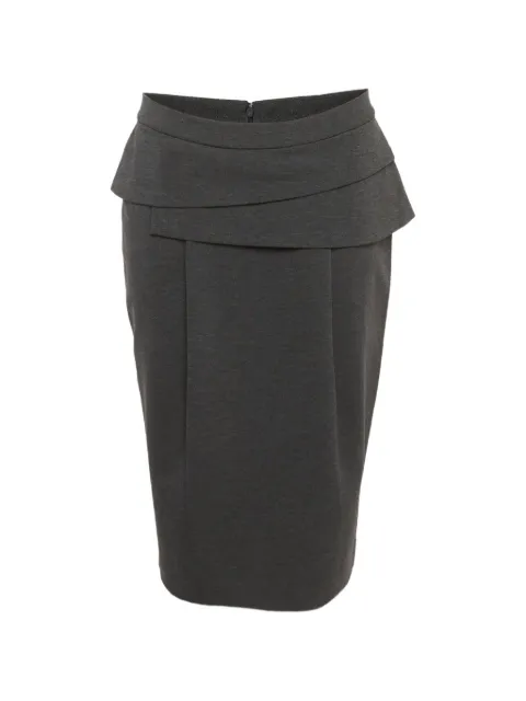 Emporio Armani Pre-Owned layered pencil midi skirt
