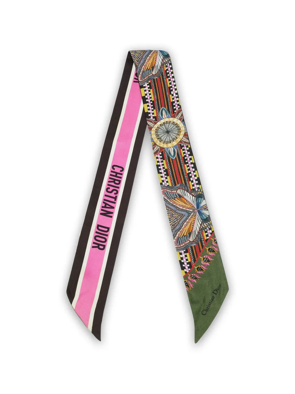 Christian Dior Pre-Owned Mitzah butterfly-print scarf - Grün