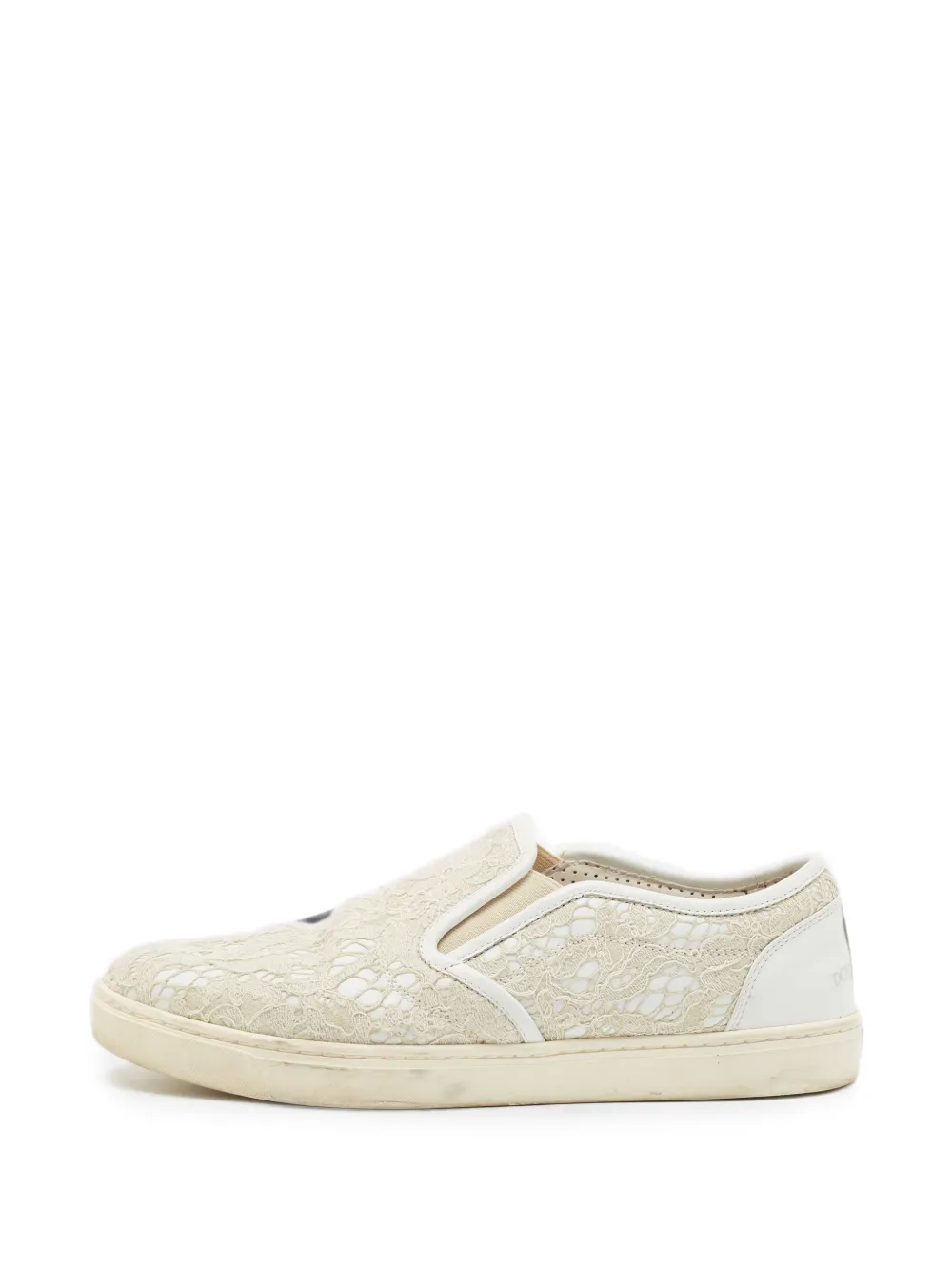 Dolce & Gabbana Pre-Owned Lace leather sneakers - Toni neutri