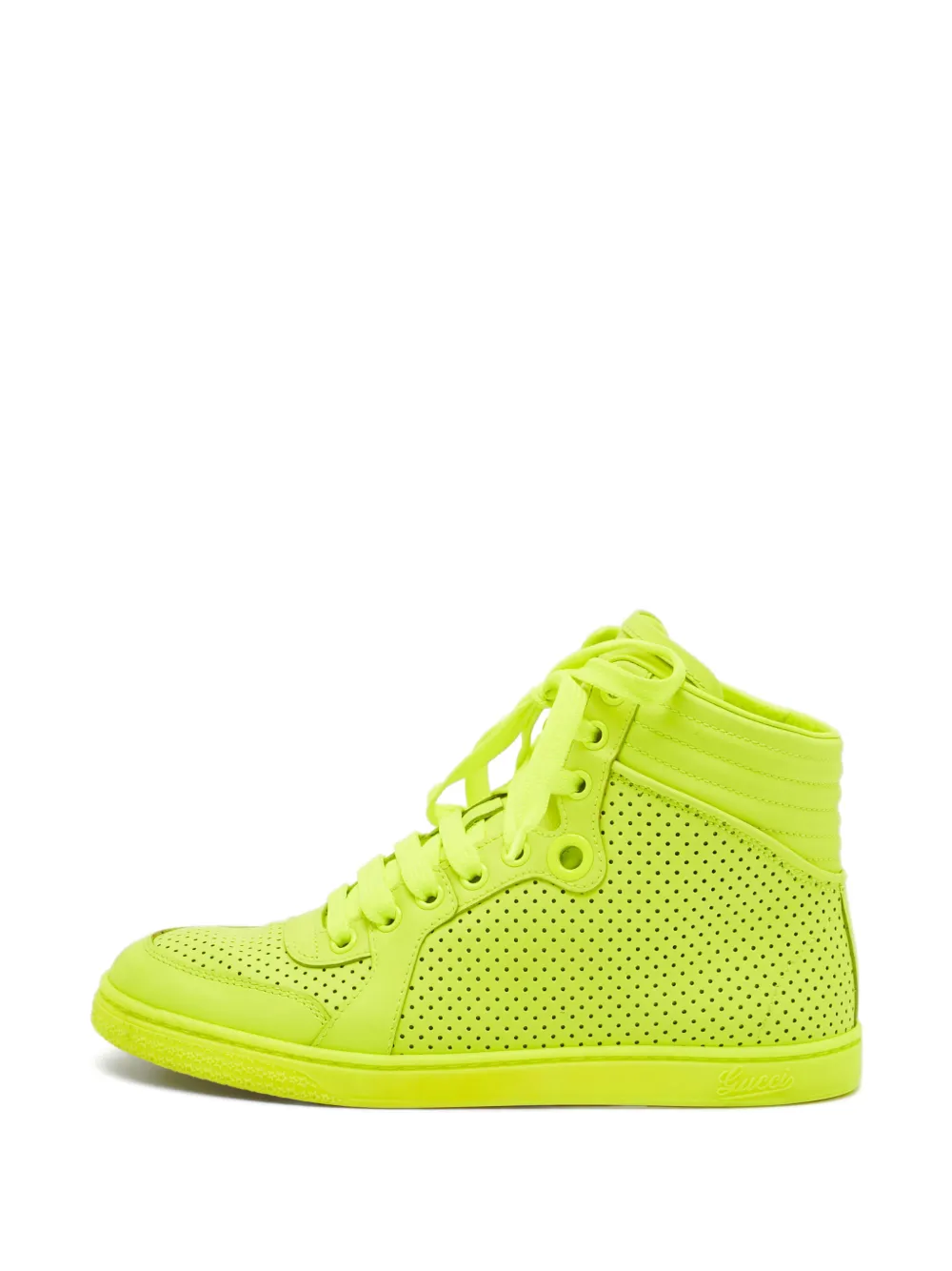 Gucci Pre-Owned Coda perforated leather sneakers - Verde