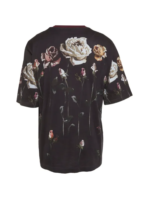 Dolce & Gabbana Pre-Owned floral-print T-shirt | Black | FARFETCH