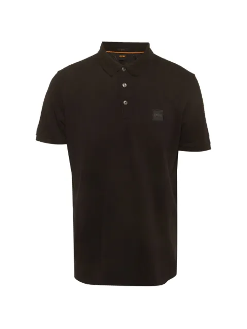 BOSS piqué-texture polo T-shirt