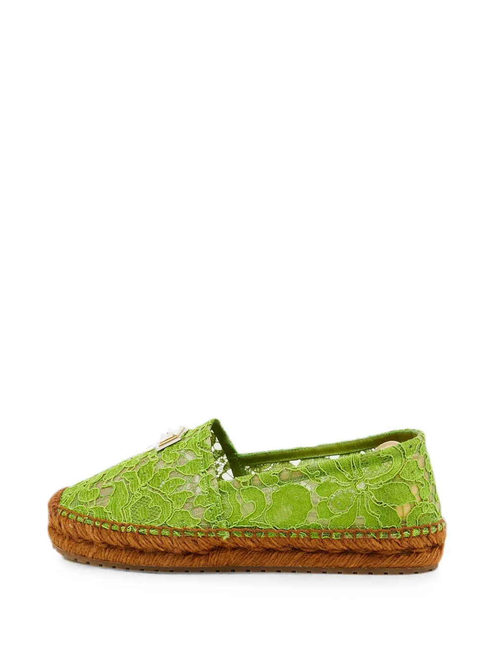 Dolce & Gabbana Pre-Owned logo-plaque flat espadrilles - Verde