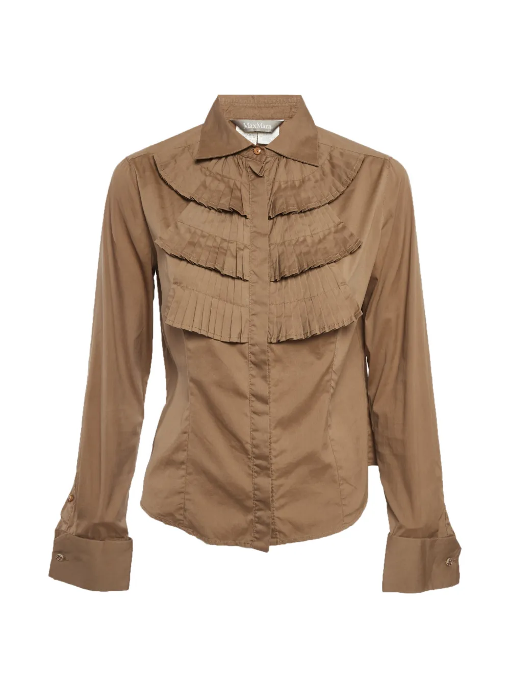 Max Mara frilled shirt - Brown