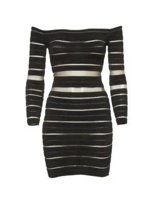 balmain bodycon dress Long printed bodycon dress with Balmain Foulard pattern - Women