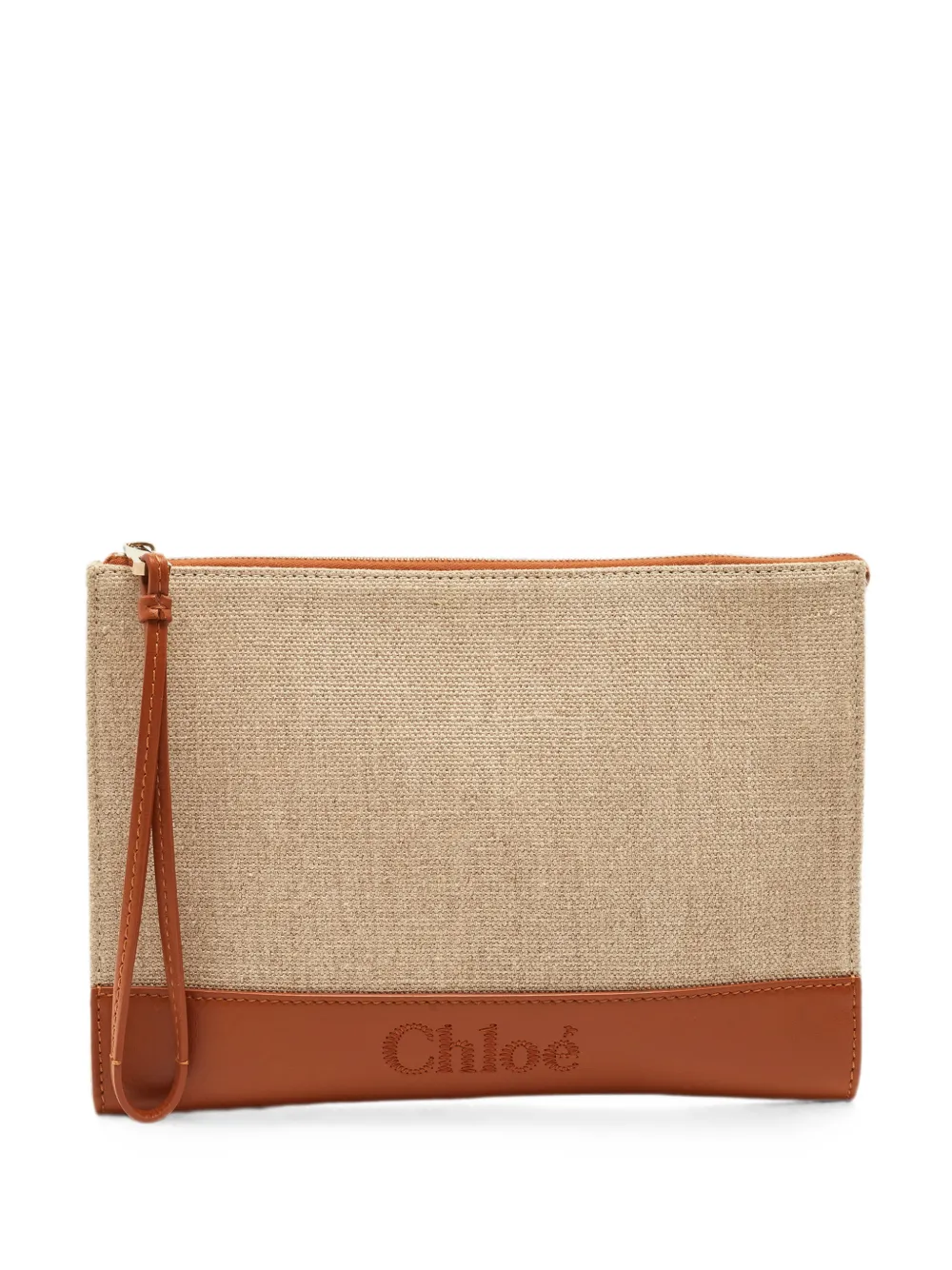 Chloé Pre-Owned Sense wristlet pouch - Toni neutri