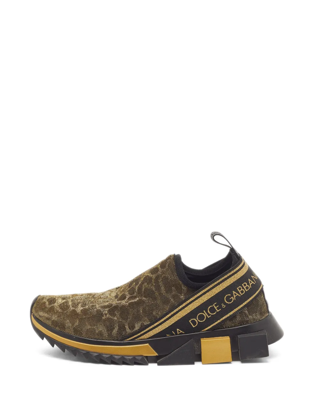 Dolce & Gabbana Pre-Owned Sorrento leopard-print sneakers - Marrone