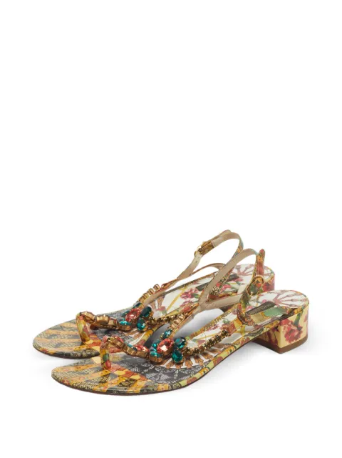 Dolce & Gabbana Pre-Owned ビジュートリム サンダル