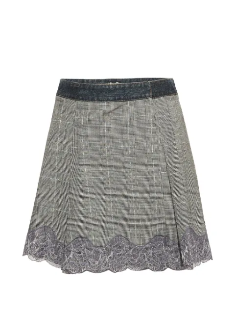 Dolce & Gabbana Pre-Owned falda cruzada con ribete de encaje