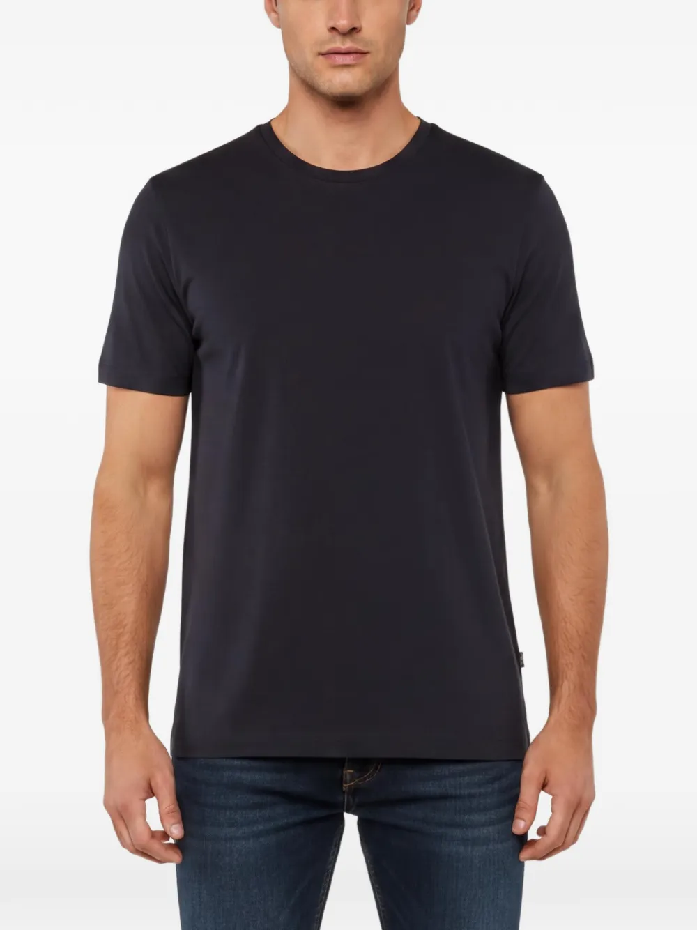 BOSS crew-neck jersey T-shirt - Schwarz