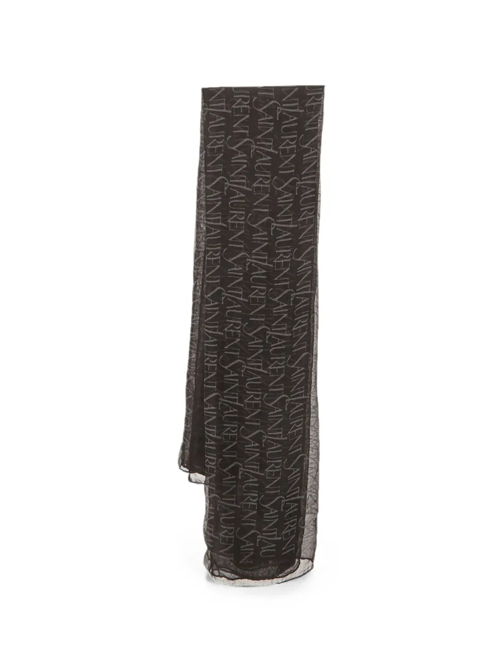 Saint Laurent Pre-Owned Monogram Peint scarf - Nero