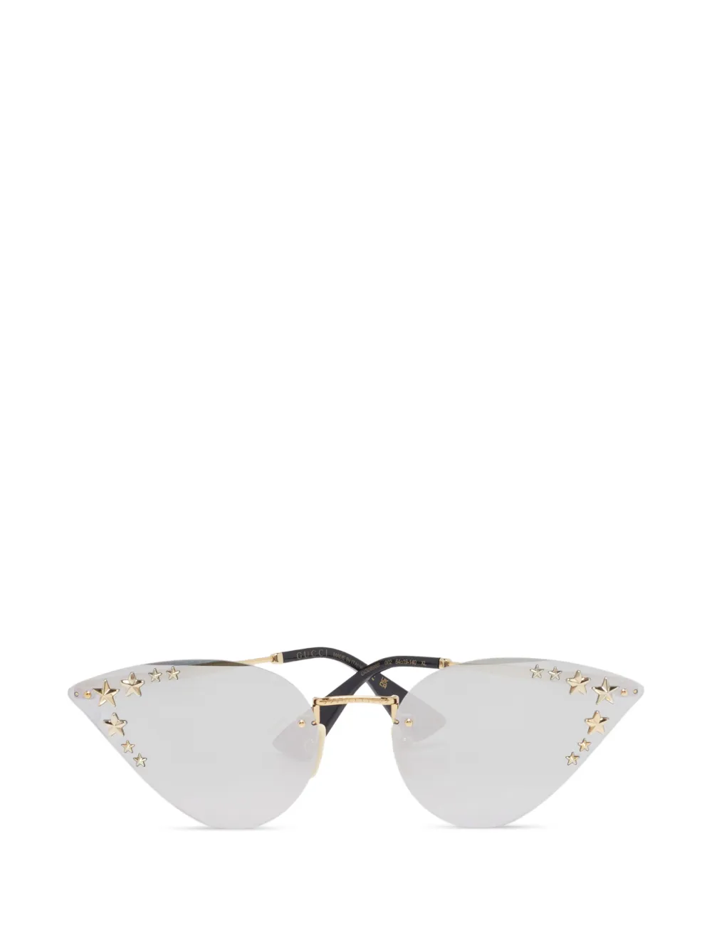 Gucci Pre-Owned star embellished cat-eye sunglasses - Oro