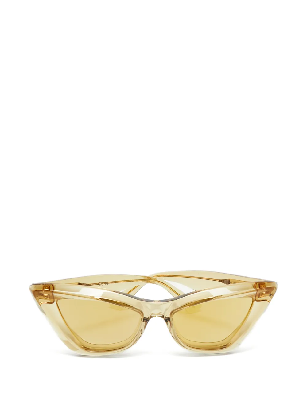 Bottega Veneta Pre-Owned Occhiali da sole cat-eye - Giallo
