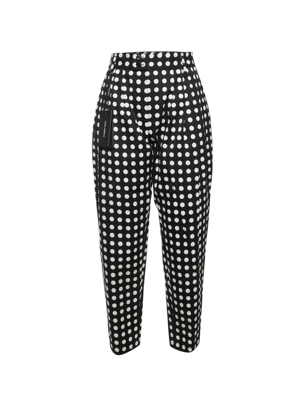 Dolce & Gabbana Pre-Owned polka dot pleated trousers - Nero