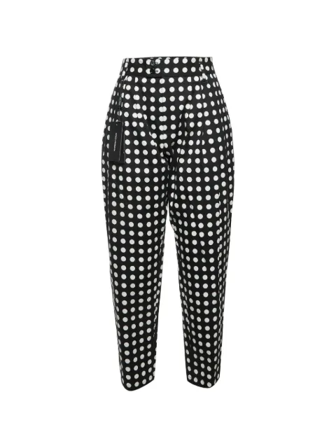 Dolce & Gabbana Pre-Owned Pantaloni a pois con pieghe