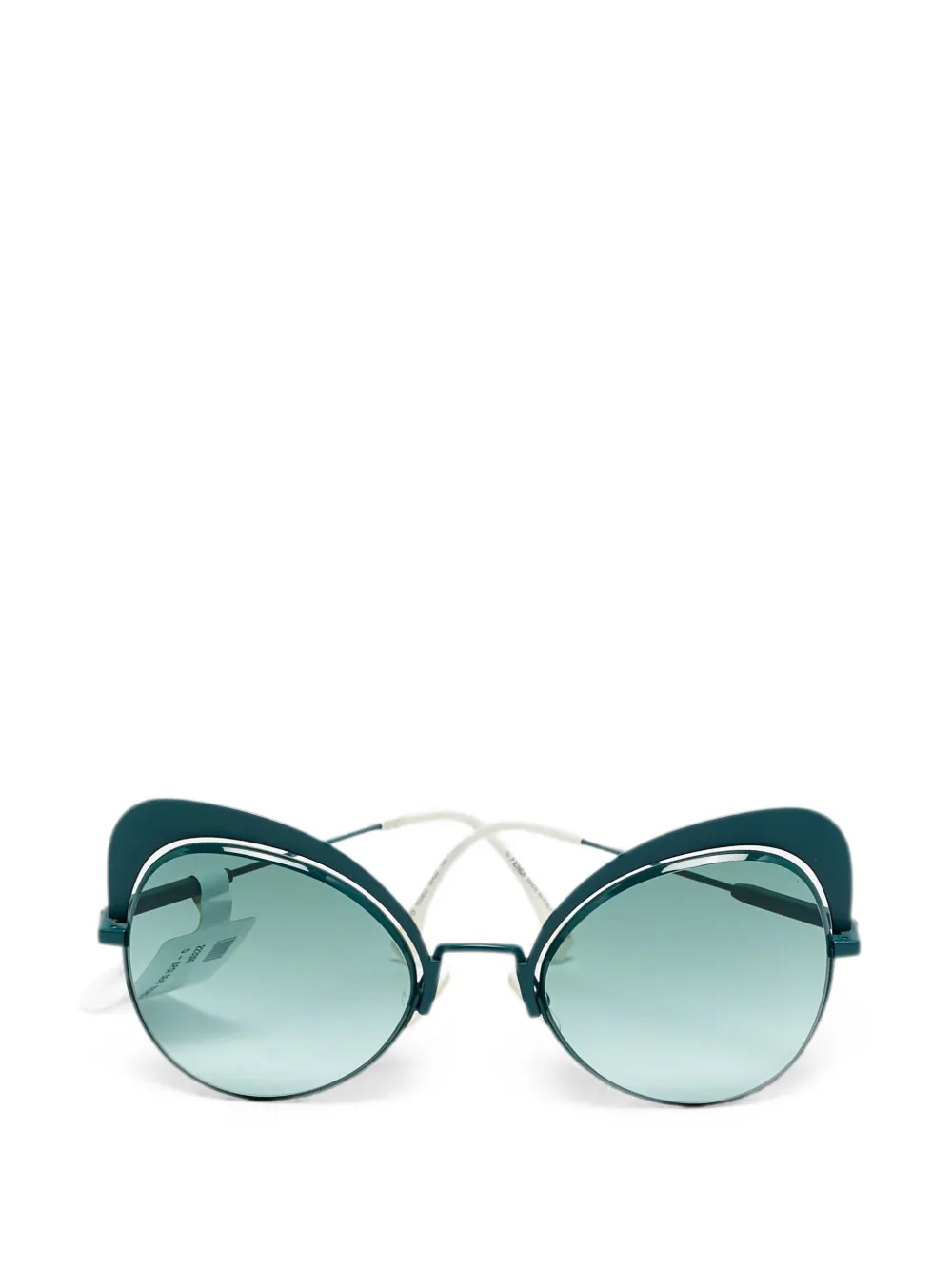 Pre-owned Fendi Eyeshine Butterfly Sunglasses In Green