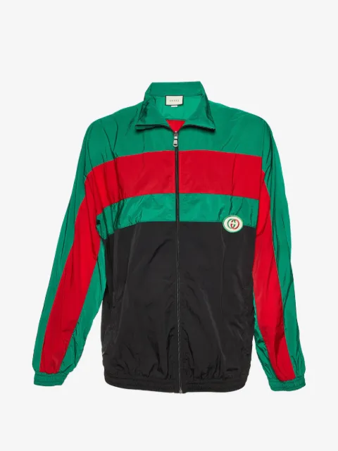Gucci Pre-Owned Web stripe Interlocking G track jacket