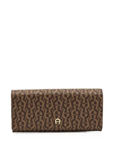 Aigner Kids logo-print continental wallet