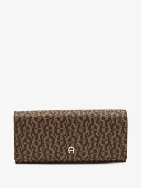 Aigner Kids cartera Continental con logo estampado