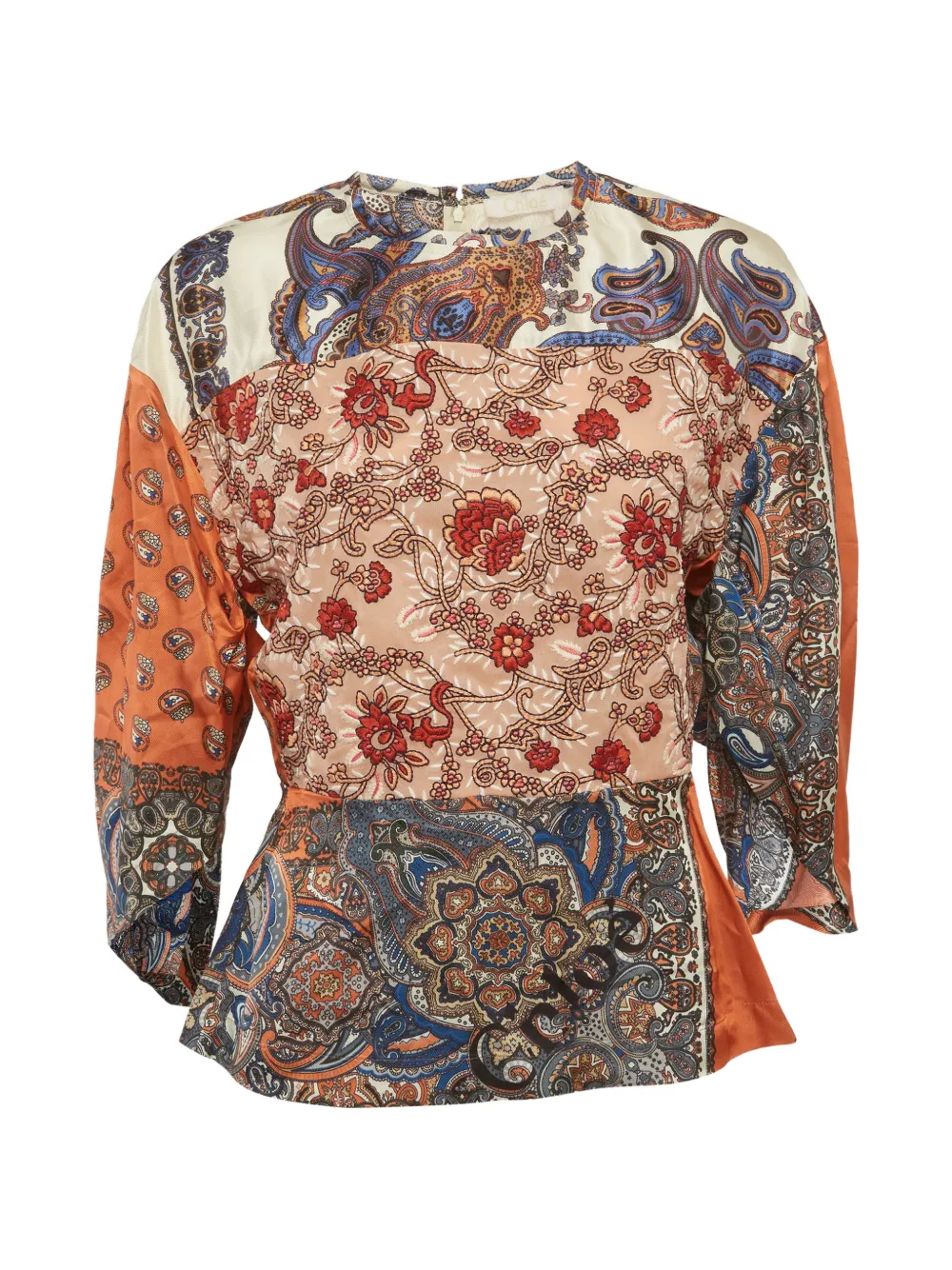 Chloé Pre-Owned floral-paisley print blouse - Toni neutri