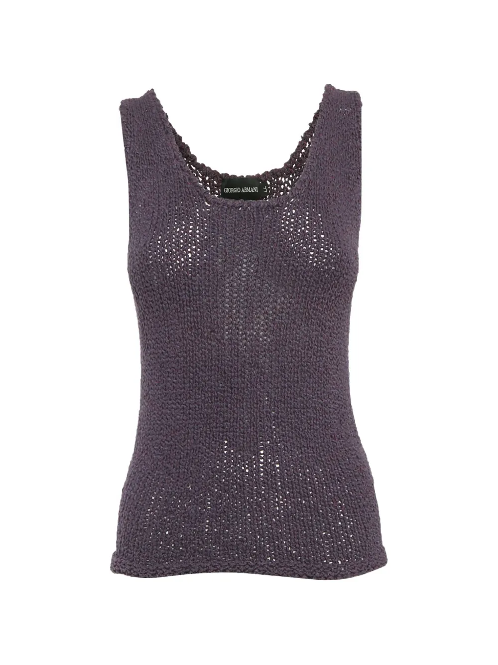 Giorgio Armani Pre-Owned open-knit tank top - Viola