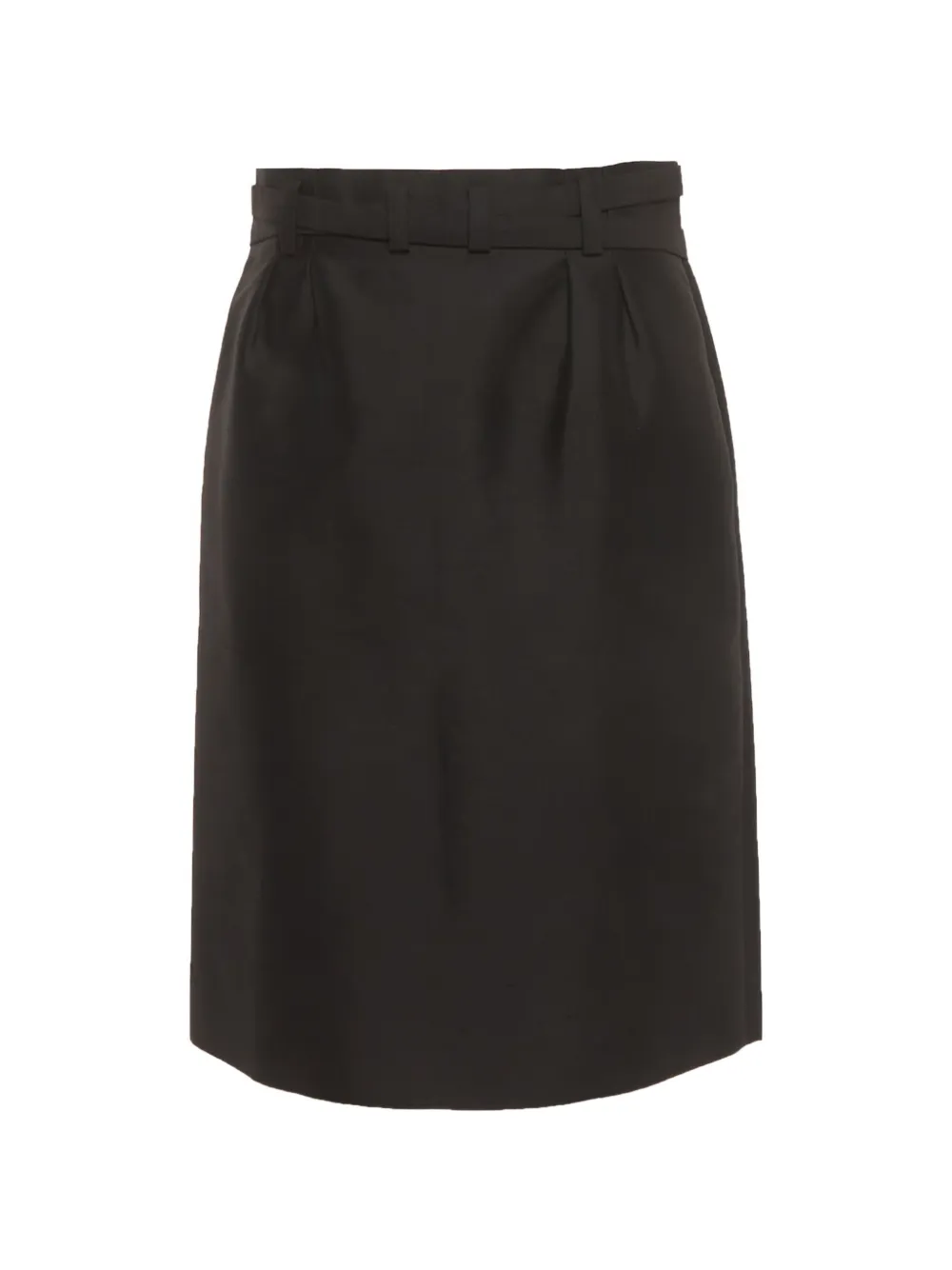 Celine Pre-Owned belted pencil midi skirt - Nero