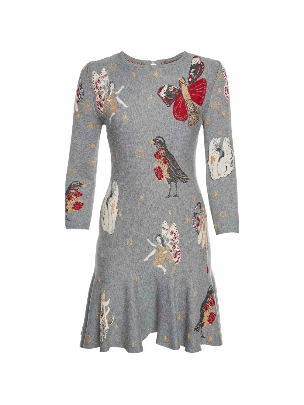 Alexander McQueen Pre-Owned jacquard-knit mini dress - Grey