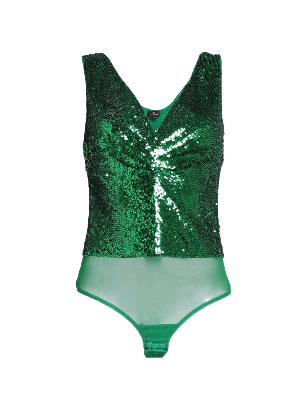 Elisabetta Franchi Body con paillettes - Verde