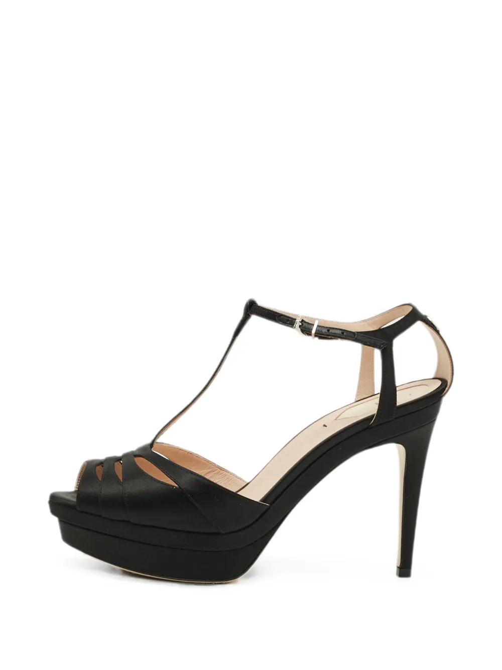 Fendi Pre-Owned T-strap peep-toe sandals - Nero
